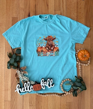 TC Designs Light Blue Screen Printed Shirt