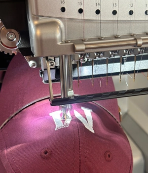 TC Designs Maroon Cap Embroidery